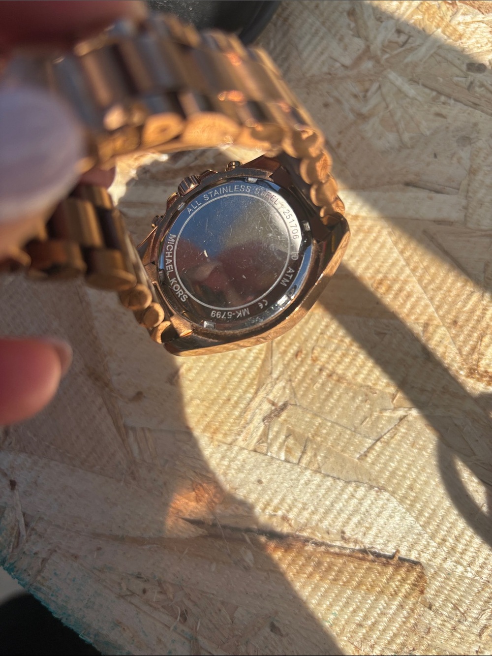 Michael Kors Rose Gold Tone Chronograph Watch with Pink Dial - Picture 3 of 3